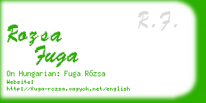 rozsa fuga business card